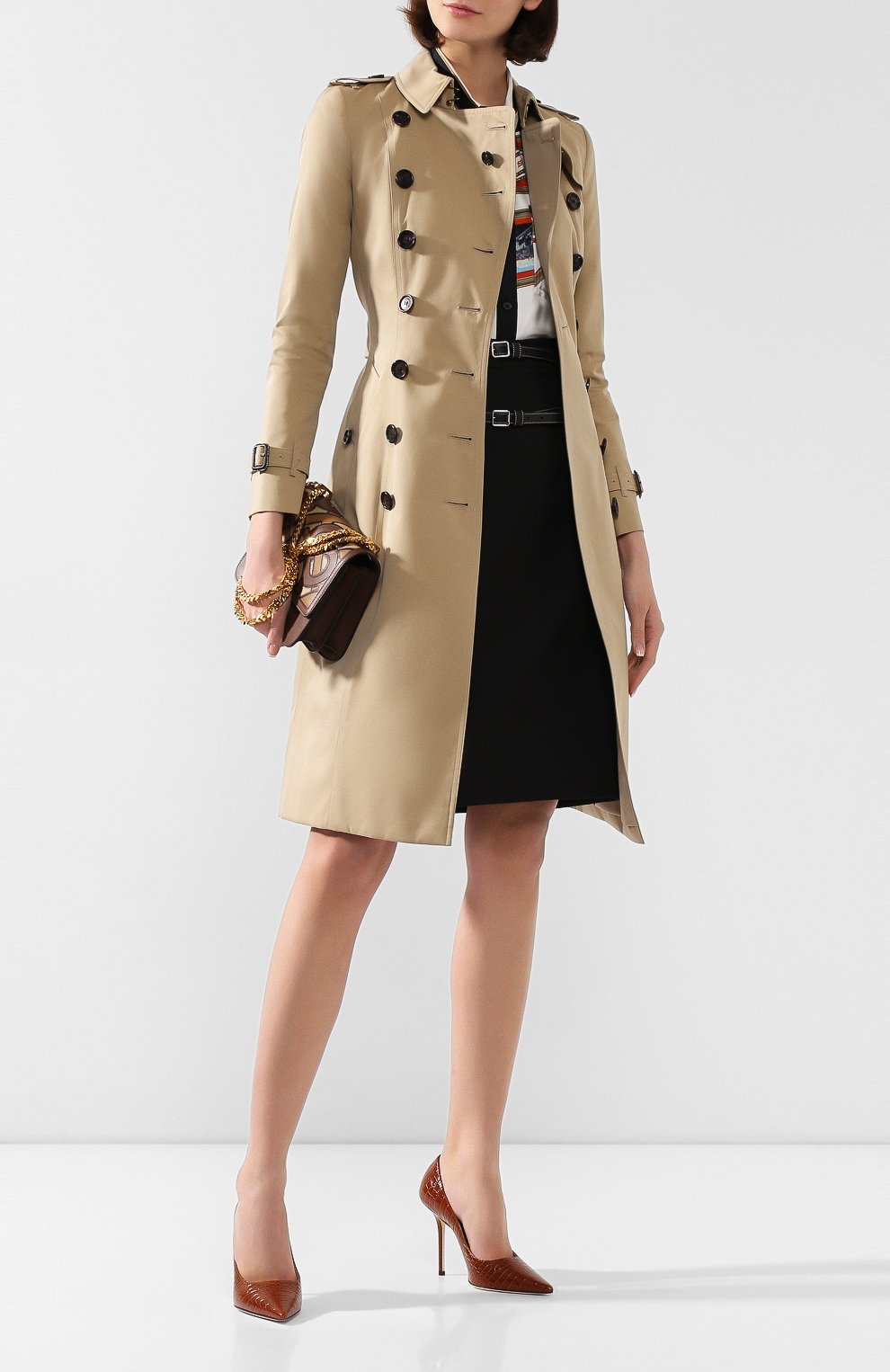 Хлопковый тренч chelsea BURBERRY бежевого цвета по цене 232500 руб., арт. 4013322, фото 2 Хлопковый тренч chelsea BURBERRY, арт. 4013322, фото 2