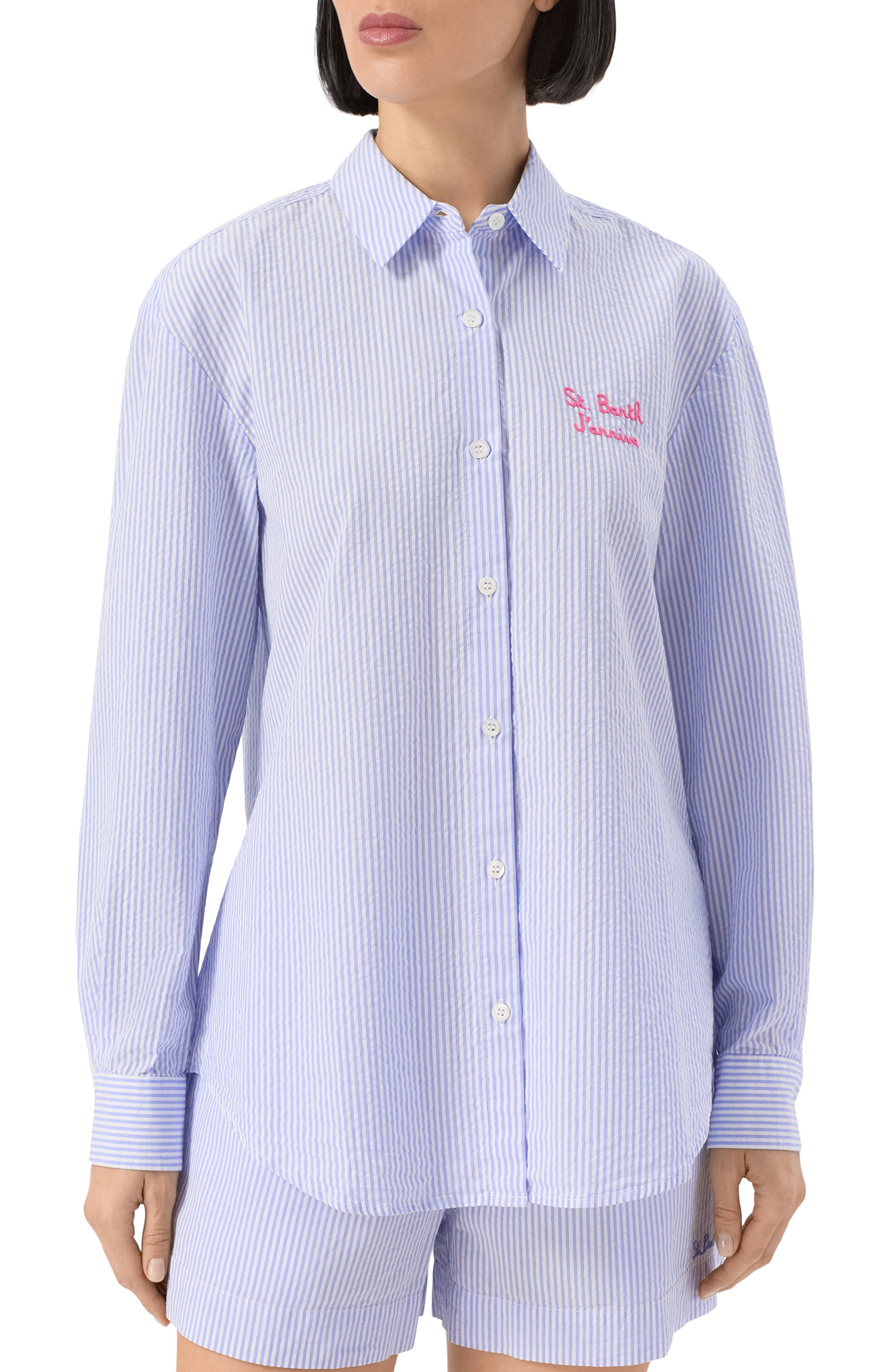 Хлопковая рубашка MC2 SAINT BARTH, арт. STBW BRIGITTE EMBRY/04331H, фото 3