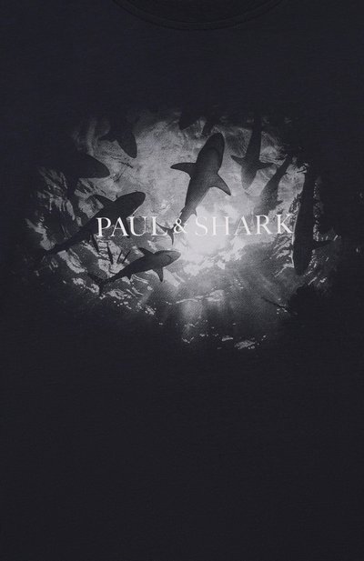 Хлопковая футболка PAUL & SHARK JUNIOR, арт. WMM00G/LAA53/6A-8A, фото 3