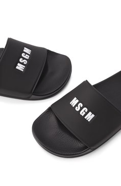 Женские шлепанцы MSGM черного цвета, арт. 3841MDS208/864 | Фото 7 (Подошва: Платформа; Материал сплава: Проставлено; Драгоценные камни: Проставлено; Материал внешний: Резина)