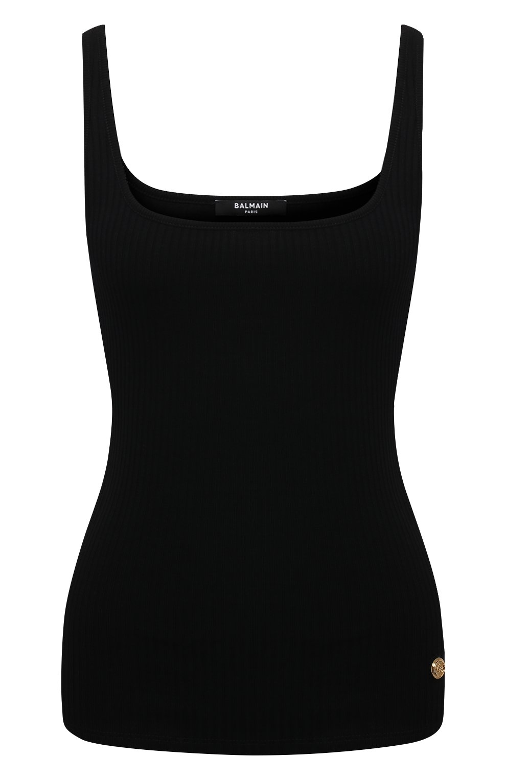 Хлопковая майка BALMAIN черного цвета по цене 29950 руб., арт. VF0AG020/J133, фото 1 Хлопковая майка BALMAIN, арт. VF0AG020/J133, фото 1