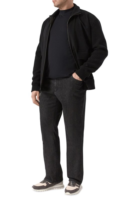 Хлопковая футболка Brunello Cucinelli M0B131396W Чёрный  M0B131396W Фото 2