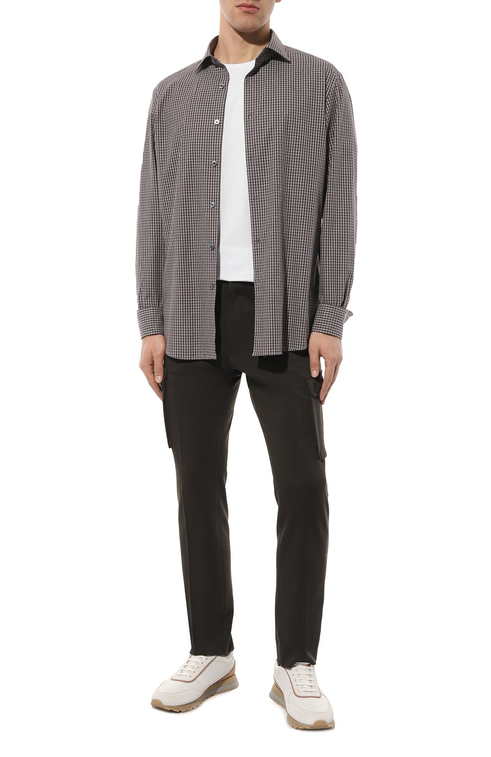 Брюки-карго из шерсти и хлопка CORNELIANI, арт. 934L14-9318800, фото 2