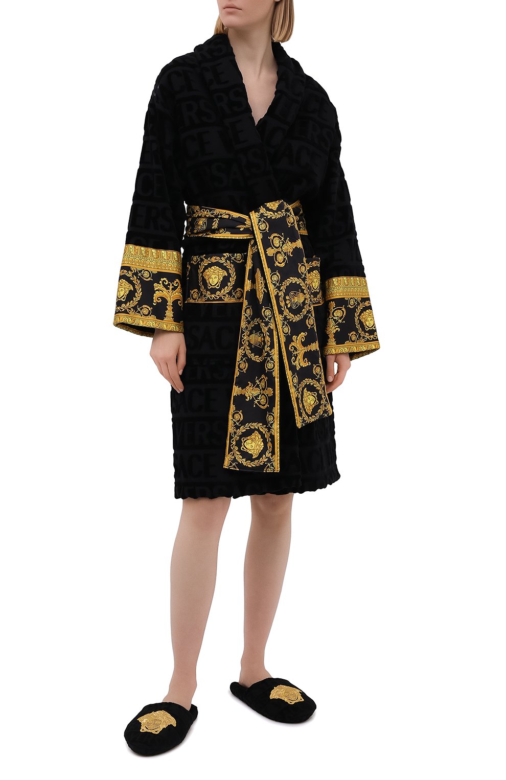 Текстильные тапочки logomania VERSACE, арт. ZSLB00004/ZC0SP052, фото 2