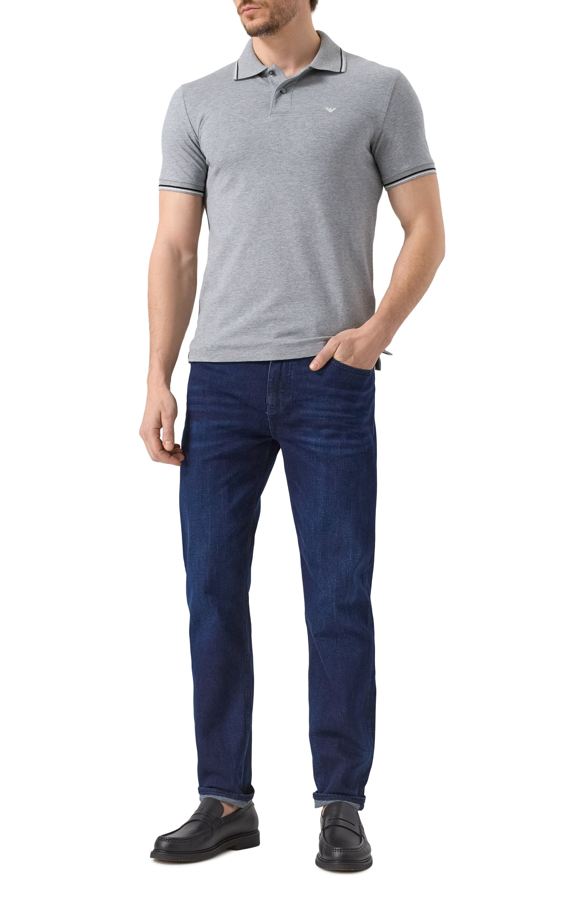 Хлопковое поло EMPORIO ARMANI, арт. 8N1FB4/1JPTZ, фото 2