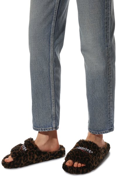 Текстильные шлепанцы furry BALENCIAGA, арт. 654261/W2F11, фото 3