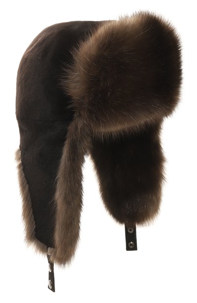 Мужска�я меховая шапка-ушанка из норки и соболя VICTORIA KUSENKOVA, арт. 320213504243