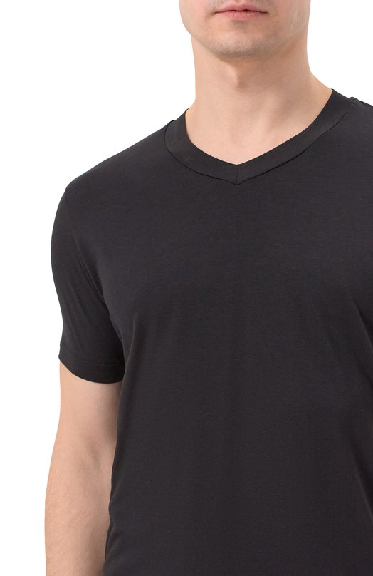 Хлопковая футболка Tom Ford T4M09/141 Чёрный  T4M09/141 Фото 5