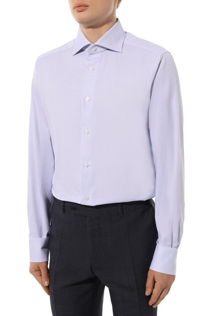 Хлопковая сорочка ZEGNA, арт. 601036A6/9MS0BA, фото 4