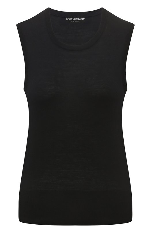 Шерстяной топ Dolce & Gabbana FXT04T/JCVR8 Чёрный FXT04T/JCVR8