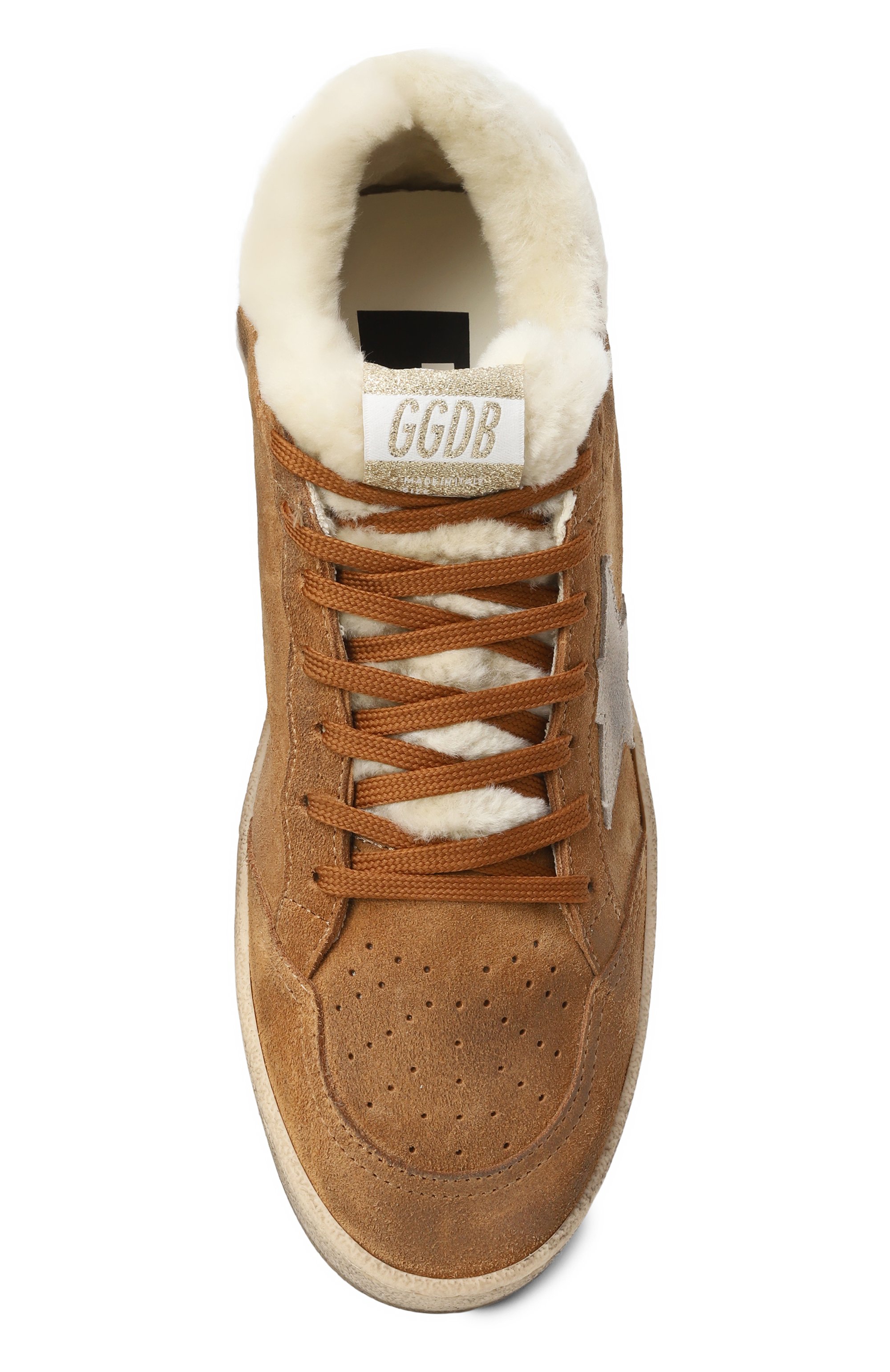 Замшевые кеды ball star GOLDEN GOOSE DELUXE BRAND, арт. GWF00117.F007475, фото 6