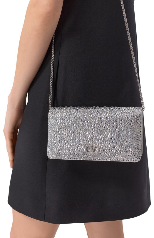 Клатч Vlogo mini Valentino 8W2P0AY5/KWK Серебряный  8W2P0AY5/KWK Фото 2
