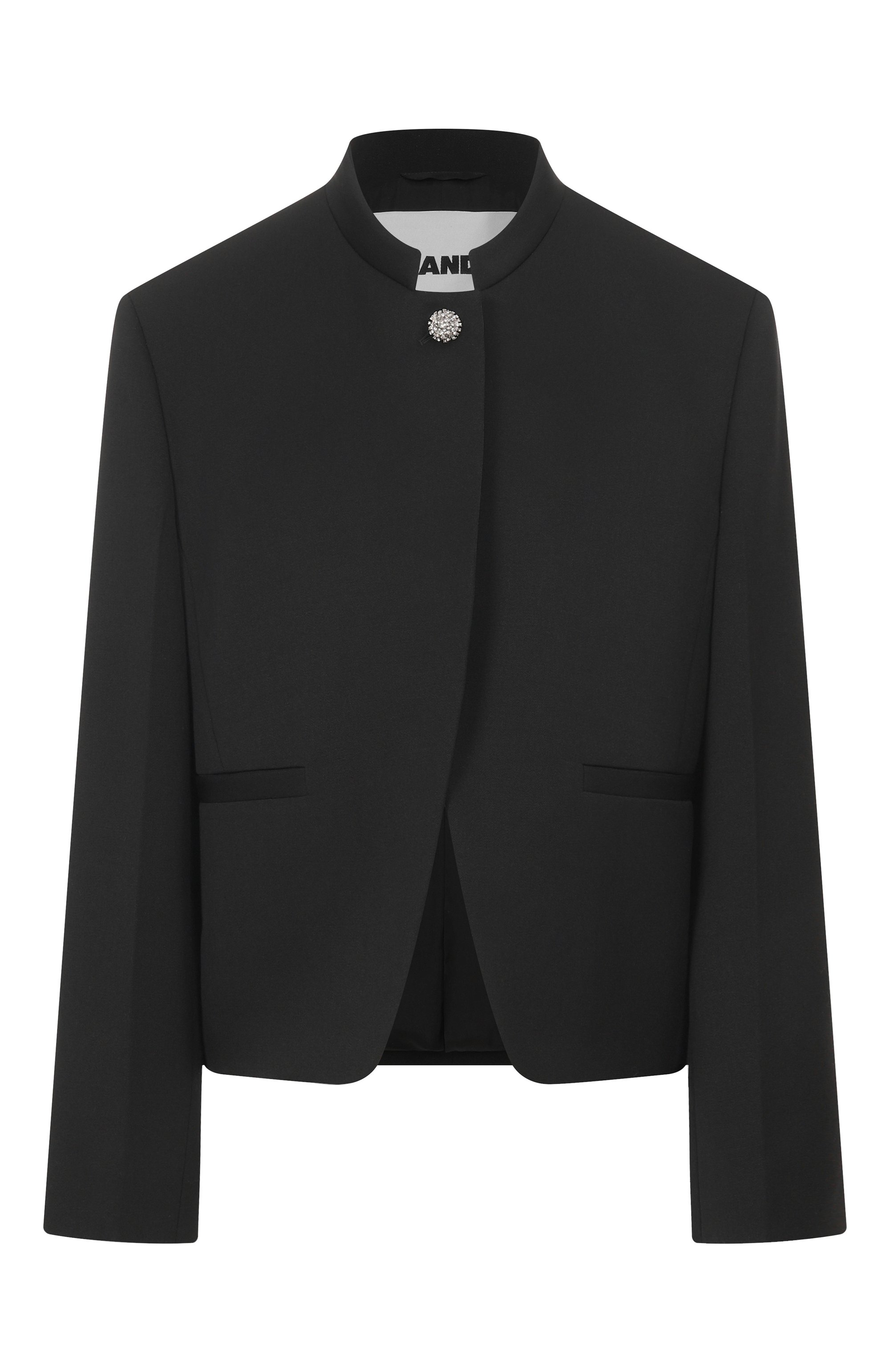 Шерстяной жакет JIL SANDER черного цвета по цене 370500 руб., арт. J01BN0142/J40021, фото 1 Шерстяной жакет JIL SANDER, арт. J01BN0142/J40021, фото 1