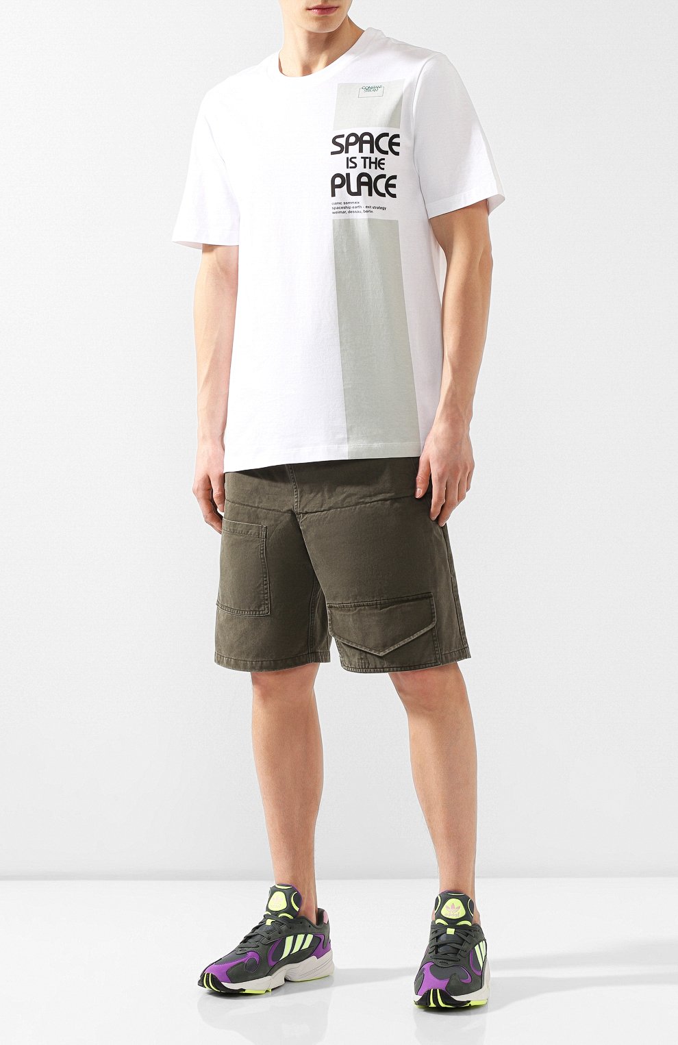 Комбинированные кроссовки yung 1 ADIDAS ORIGINALS, арт. BD7655, фото 2