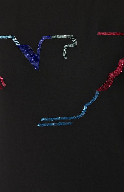 Хлопковая футболка EMPORIO ARMANI черного цвета по цене 13650 руб., арт. 3H2T6C/2JQAZ, фото 5 Хлопковая футболка EMPORIO ARMANI, арт. 3H2T6C/2JQAZ, фото 5