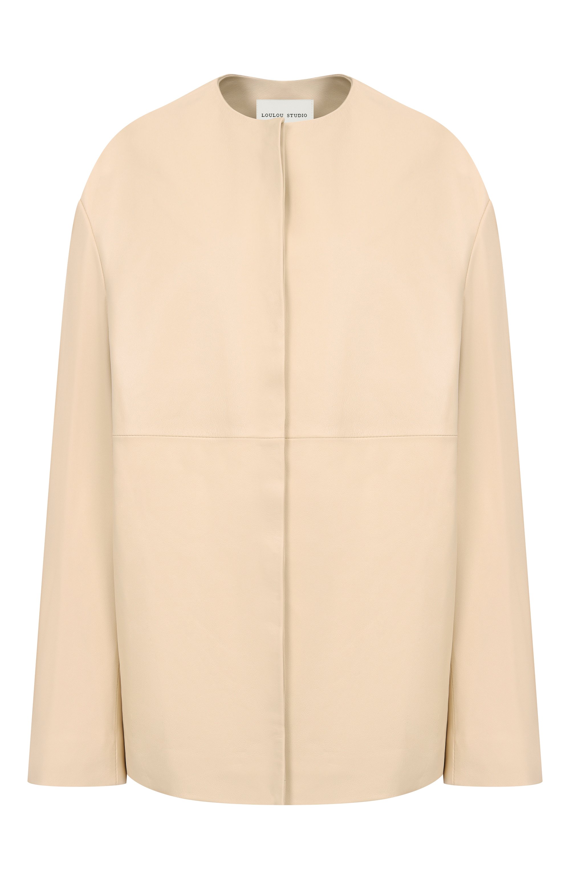 Кожаная куртка LOULOU DE SAISON кремового цвета по цене 99450 руб., арт. ATALIA, фото 1 Кожаная куртка LOULOU DE SAISON, арт. ATALIA, фото 1