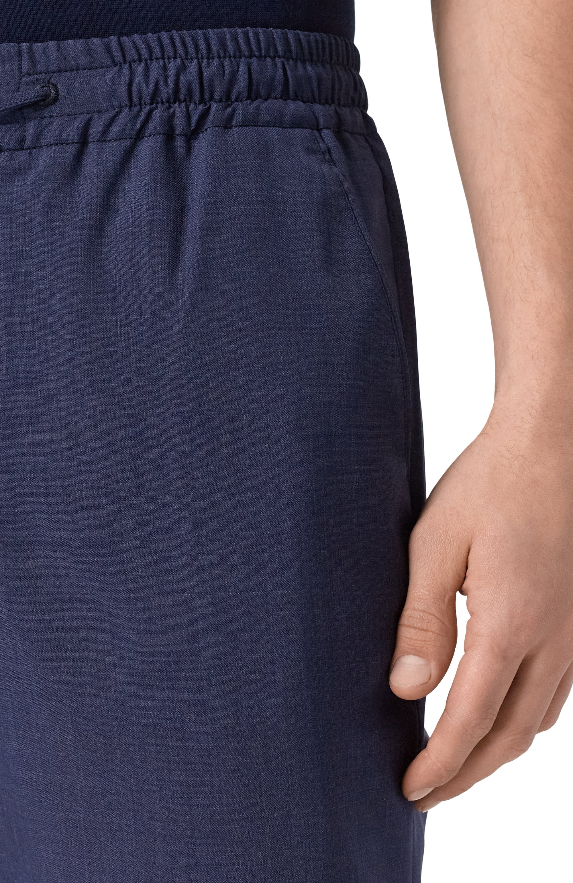 Шерстяные брюки MVST темно-синего цвета по цене 95500 руб., арт. MJ0GF22/751, фото 5 Шерстяные брюки MVST, арт. MJ0GF22/751, фото 5