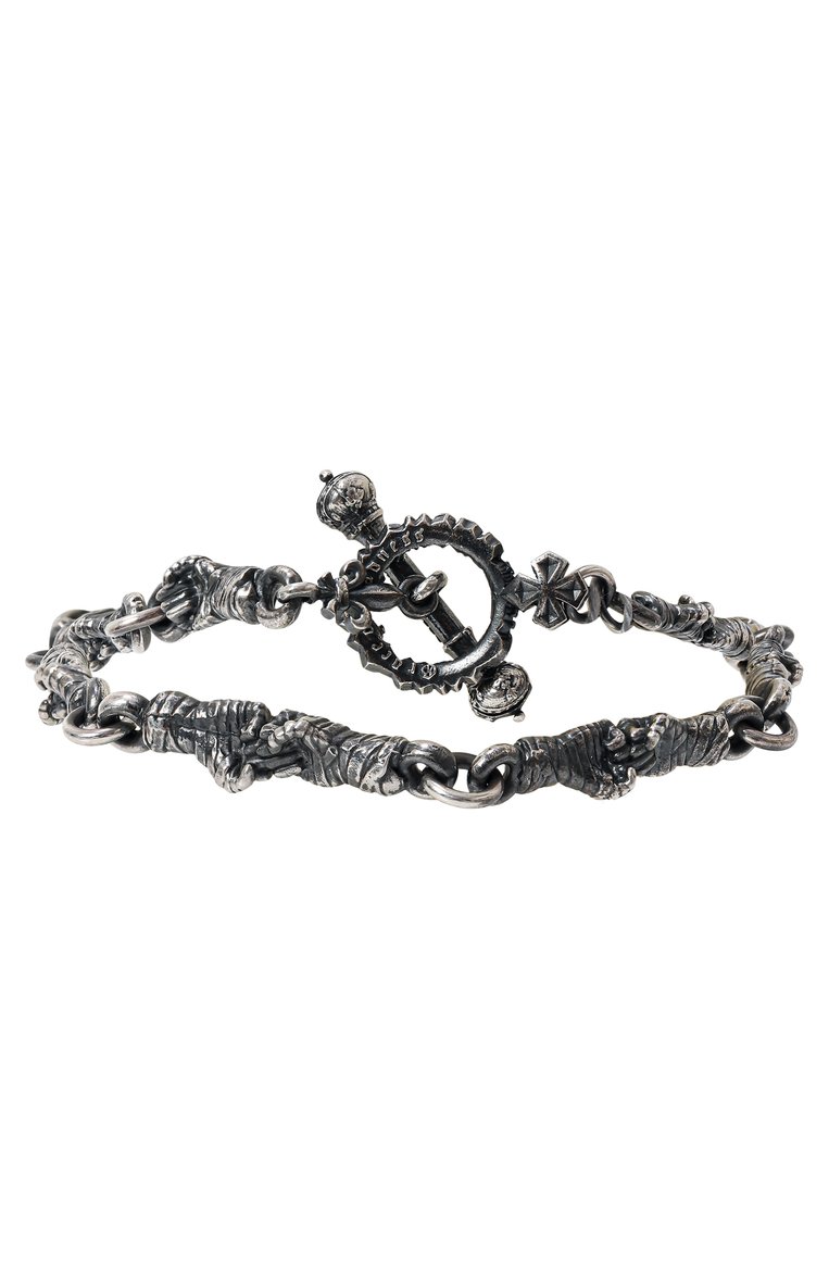 Мужской браслет боец GL JEWELRY серебряного цвета, арт. PB615 | Фото 1 (Нос: Не проставлено; Региональные ограничения белый список (Axapta Mercury): Не проставлено; Материал: Серебро)