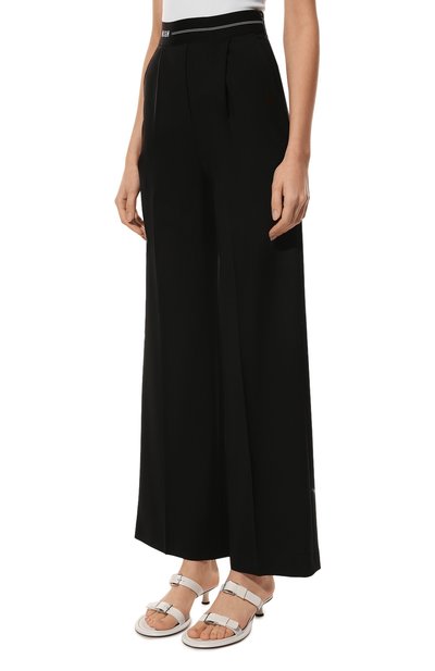 Шерстяные брюки MSGM черного цвета по цене 33600 руб., арт. 3241MDP16 227104, фото 3 Шерстяные брюки MSGM, арт. 3241MDP16 227104, фото 3