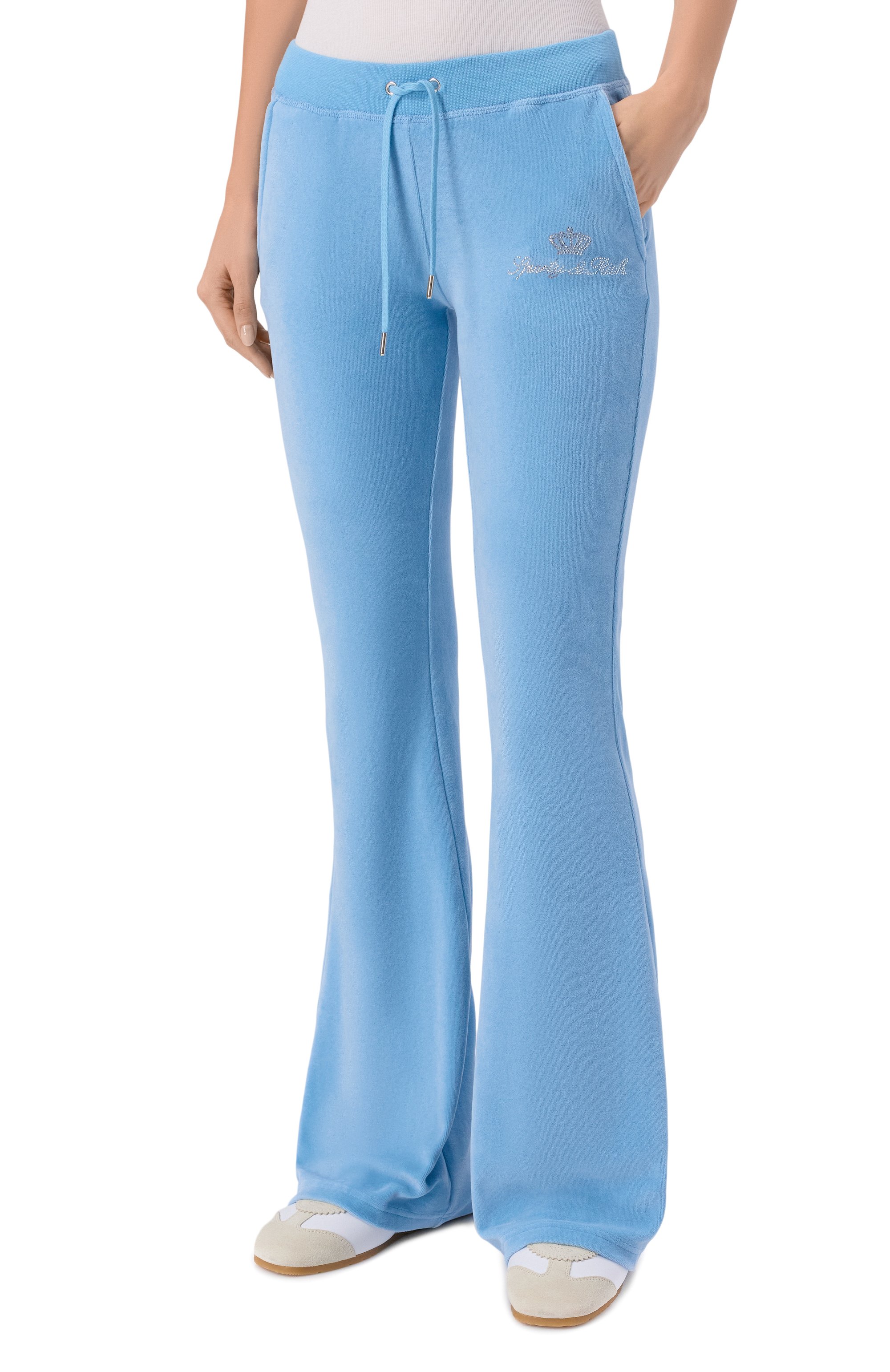 Хлопковые брюки SPORTY AND RICH, арт. PA067716689BL50/JUICY SCRIPT VEL0UR SWEATPANT, фото 3