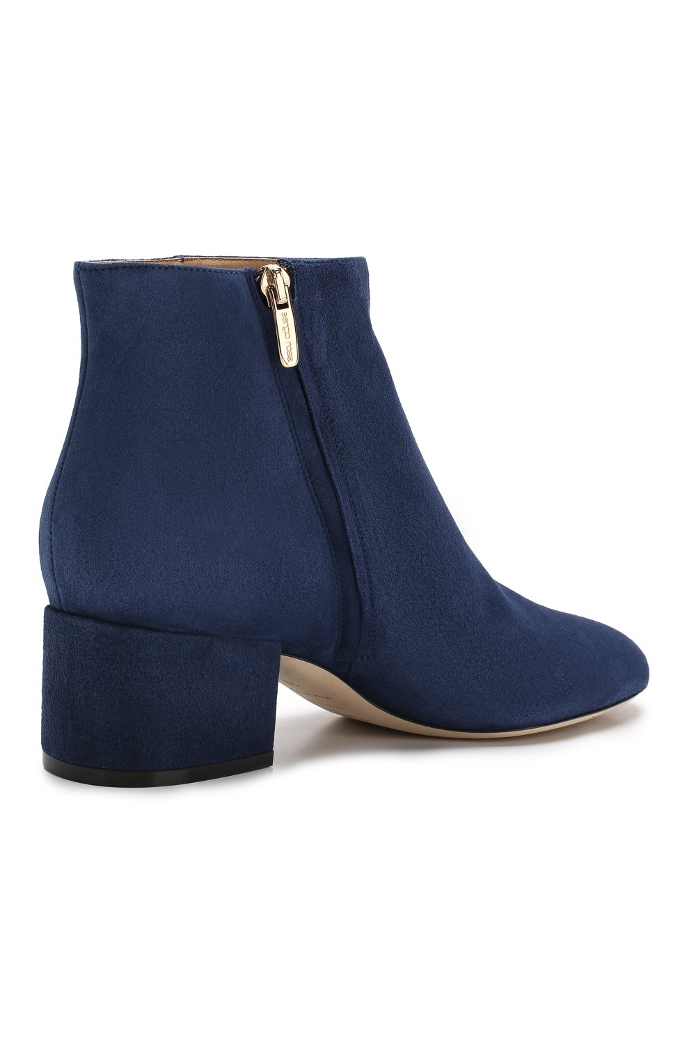 Замшевые ботильоны SERGIO ROSSI синего цвета по цене 84800 руб., арт. A78330-MCAZ01, фото 4 Замшевые ботильоны SERGIO ROSSI, арт. A78330-MCAZ01, фото 4