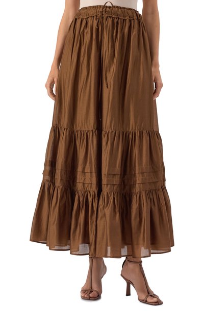 Юбка FLASHIN коричневого цвета по цене 37500 руб., арт. FC25SB, фото 3 Юбка FLASHIN, арт. FC25SB, фото 3