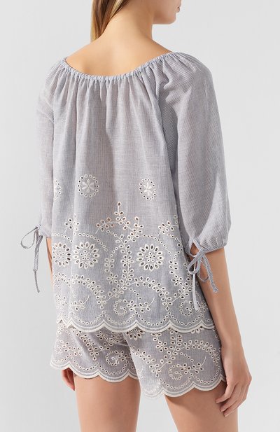 Блузка EVA B.BITZER голубого цвета по цене 23400 руб., арт. 10310533, фото 4 Блузка EVA B.BITZER, арт. 10310533, фото 4