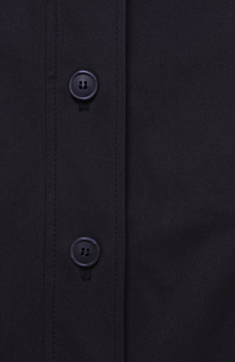 Женская хлопковая юбка EMPORIO ARMANI темно-синего цвета, арт. EW000764/AF12440 | Фото 6 (Длина Ж (юбки, платья, шорты): Макси; Материал сплава: Проставлено; Драгоценные камни: Проставлено; Женское Кросс-КТ: Юбка-карандаш; Стили: Классический; Материал внешний: Хлопок)