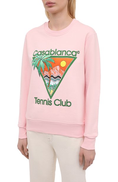 Хлопковый свитшот CASABLANCA, арт. WS21-JTP-019 PINK TENNIS CLUB IC0N, фото 3