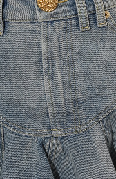 Джинсовая юбка BALMAIN голубого цвета по цене 132000 руб., арт. DF0LBA39/DF17, фото 5 Джинсовая юбка BALMAIN, арт. DF0LBA39/DF17, фото 5