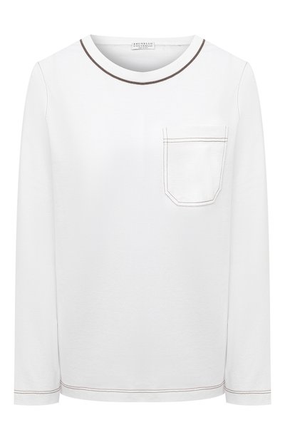 Женская хлопковый лонгслив BRUNELLO CUCINELLI, арт. M0045BR908