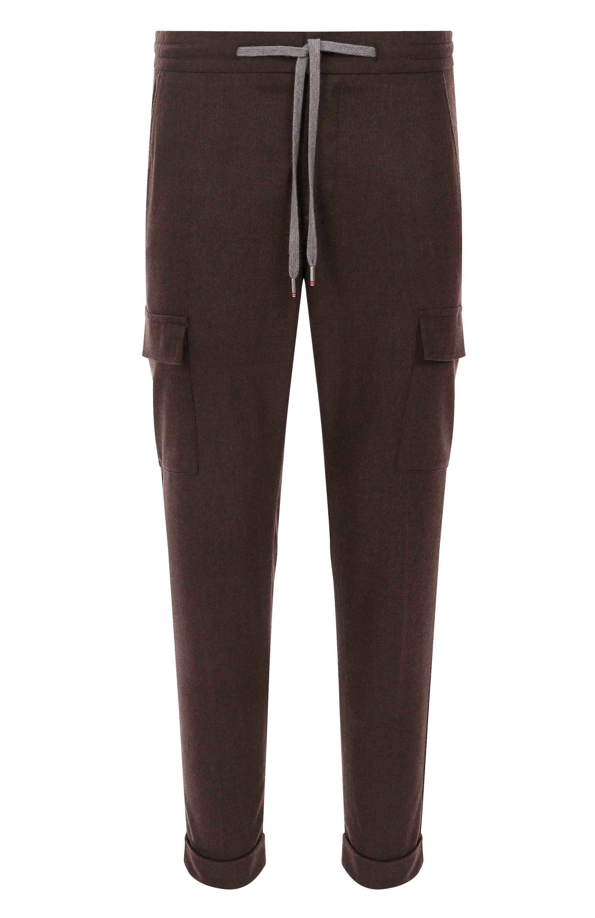 Брюки-карго из шерсти и кашемира MARCO PESCAROLO темно-коричневого цвета по цене 76900 руб., арт. T0R/5229, фото 1 Брюки-карго из шерсти и кашемира MARCO PESCAROLO, арт. T0R/5229, фото 1