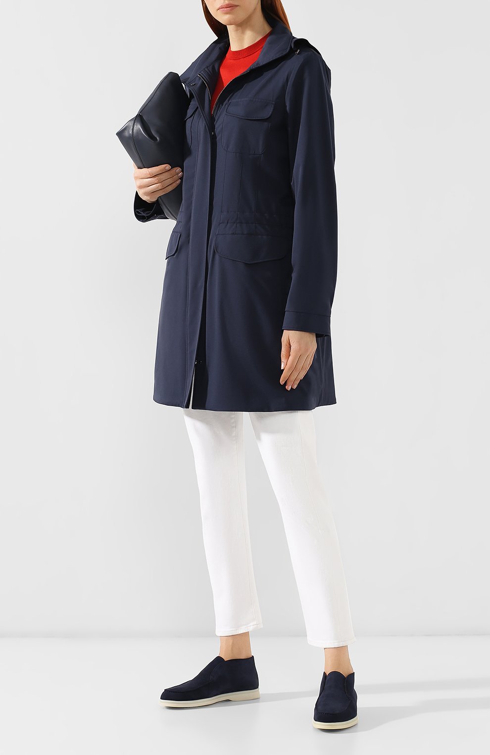 Парка с капюшоном LORO PIANA темно-синего цвета по цене 370000 руб., арт. FAI0949, фото 2 Парка с капюшоном LORO PIANA, арт. FAI0949, фото 2