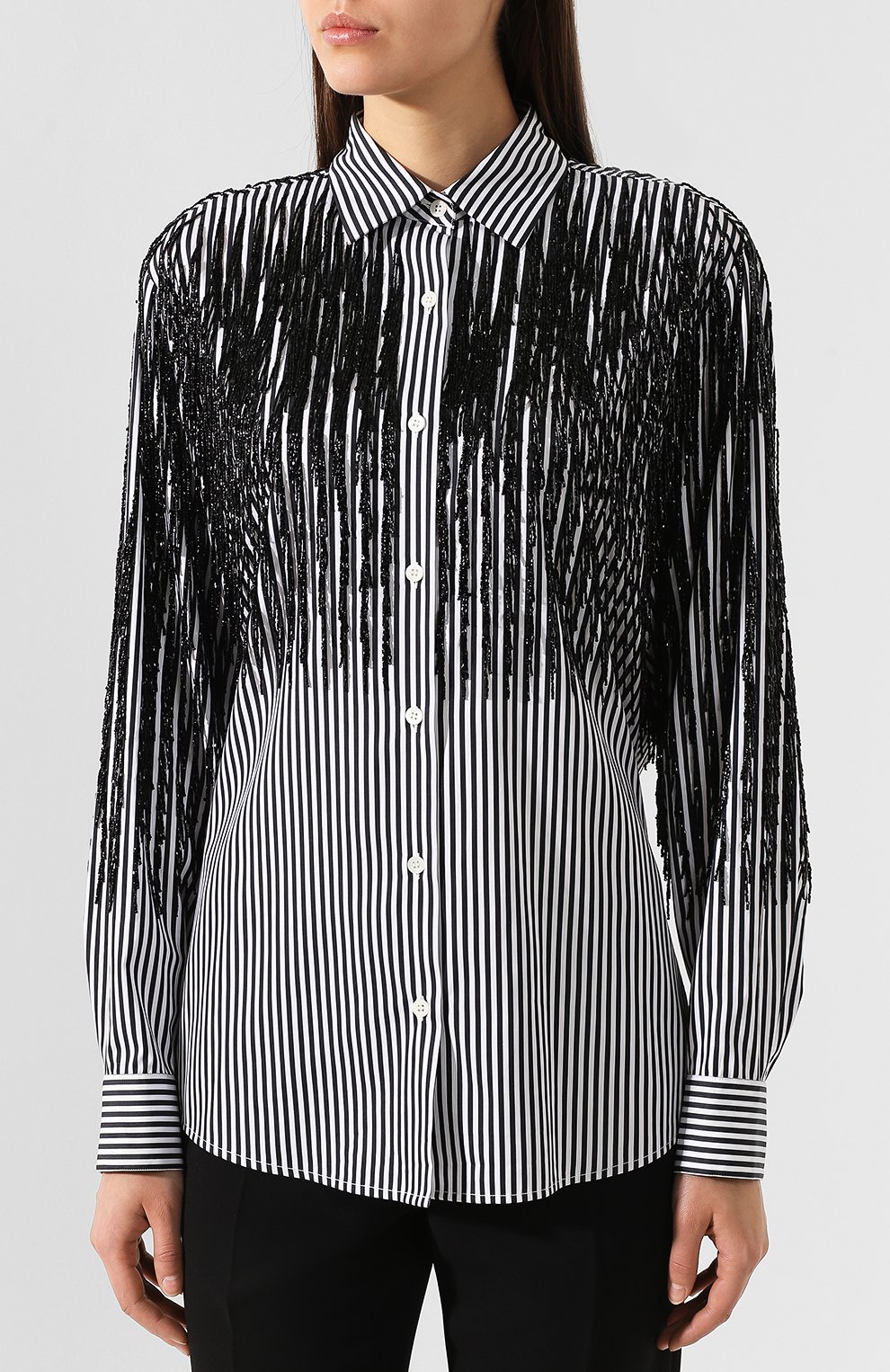 Хлопковая рубашка DRIES VAN NOTEN, арт. 191-10755-7215, фото 3