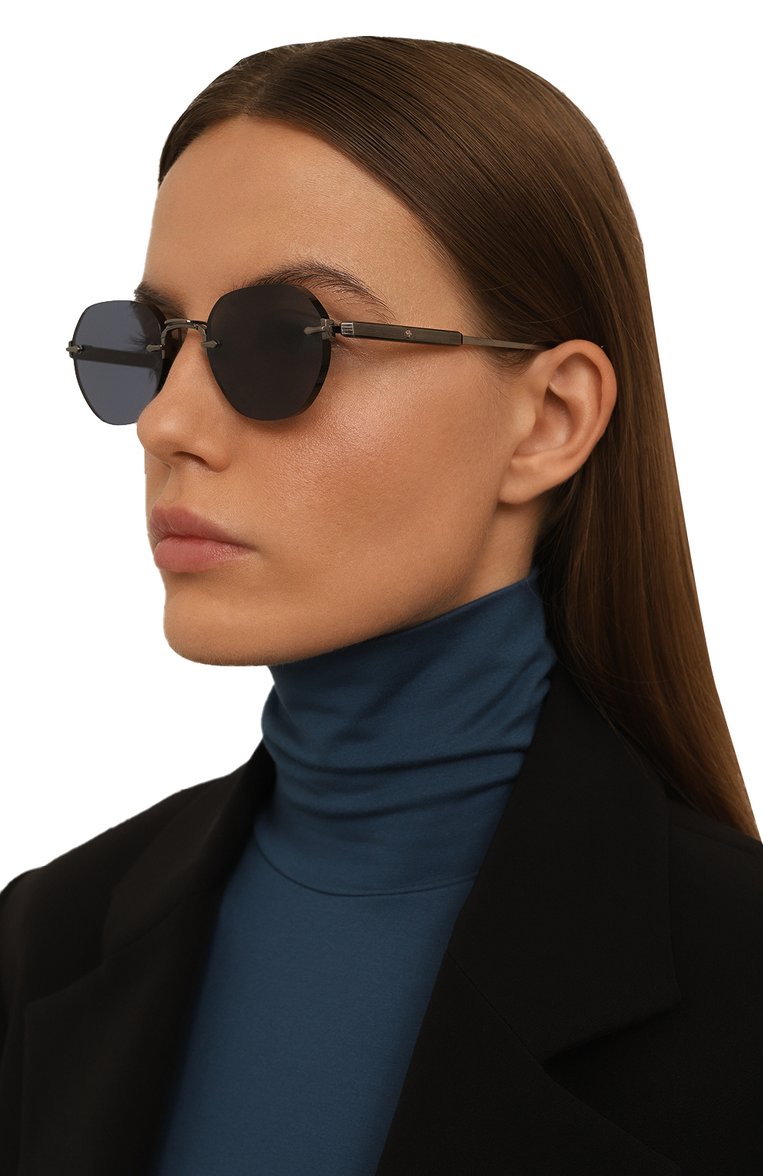 Женские солнцезащитные очки SATO EYEWEAR синего цвета, арт. TEREBELLUM I/S608 | Фото 2 (Нос: Не прос�тавлено; Региональные ограничения белый список (Axapta Mercury): Не проставлено; Тип очков: С/з; Кросс-КТ: С/з-унисекс; Материал: Металл; Очки форма: Безоправные, Круглые; Оптика Гендер: оптика-женское)