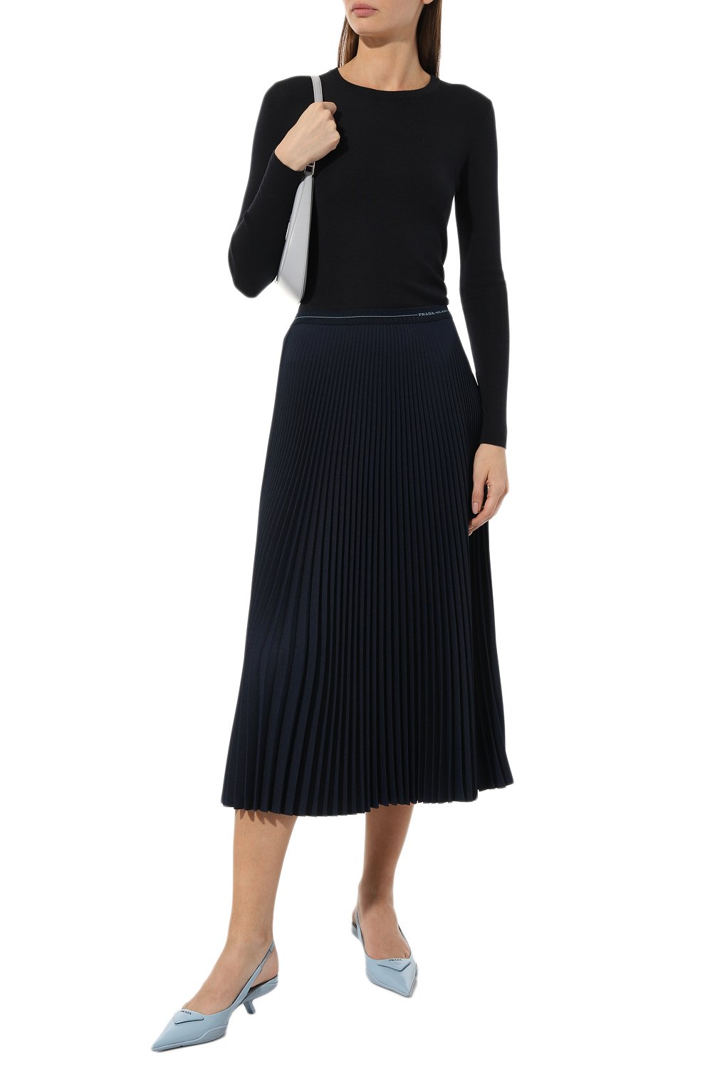 Плиссированная юбка PRADA, арт. P199N-1OES-F0124-182, фото 2