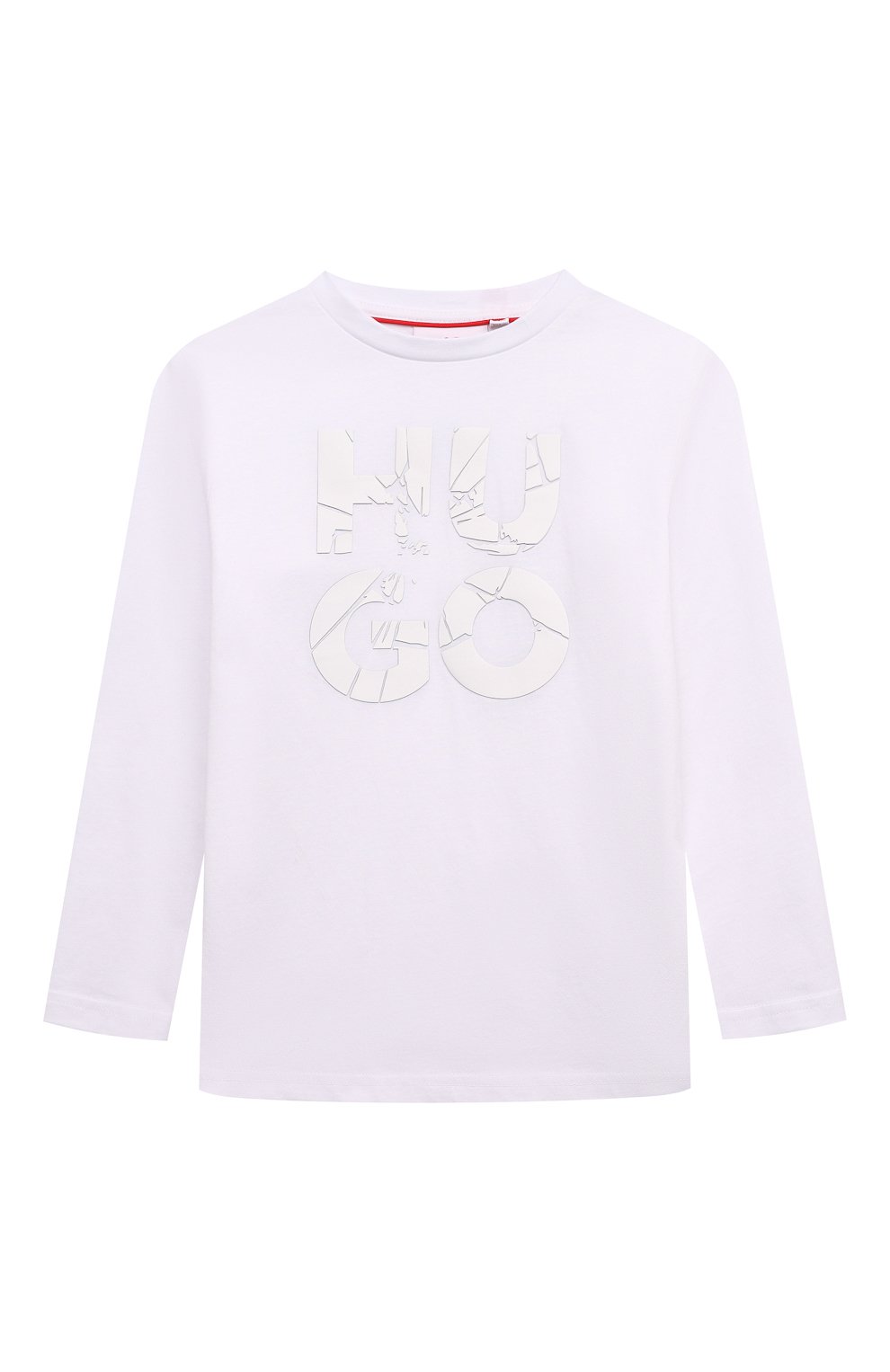 Хлопковый лонгслив HUGO белого цвета по цене 6740 руб., арт. G00147, фото 1 Хлопковый лонгслив HUGO, арт. G00147, фото 1