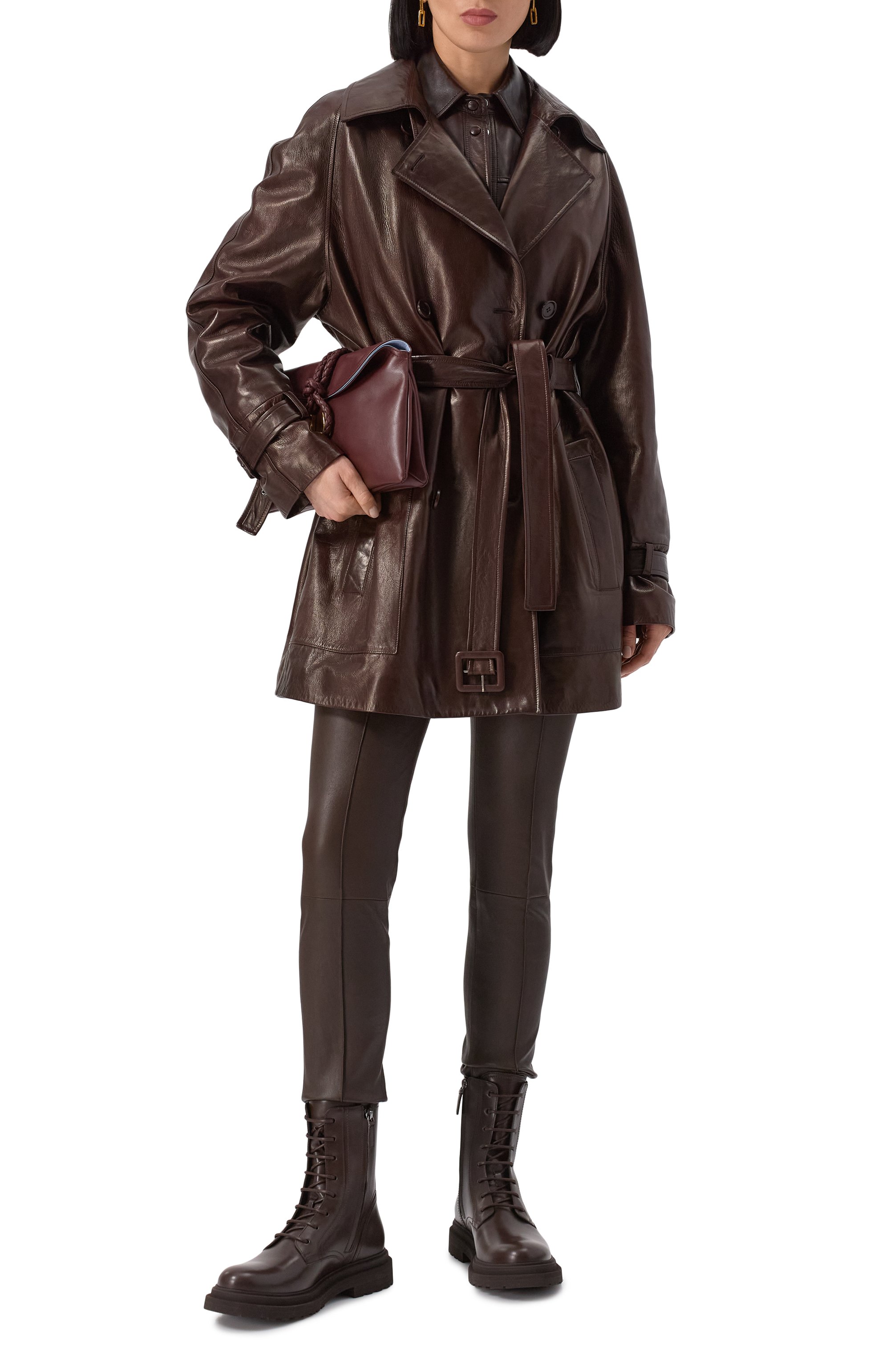 Кожаные легинсы BRUNELLO CUCINELLI, арт. MPV32P8788, фото 2