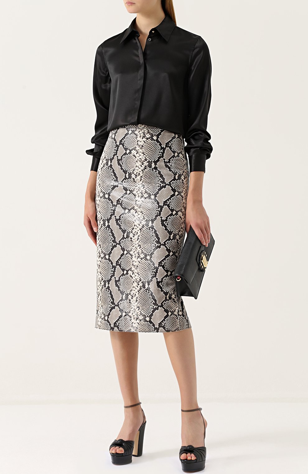 Шелковая блуза прямого кроя ROBERTO CAVALLI, арт. FQT706/SE001, фото 2