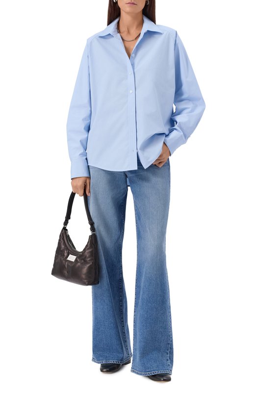 Хлопковая рубашка Alexander Wang 1WC3251133 Голубой  1WC3251133 Фото 2