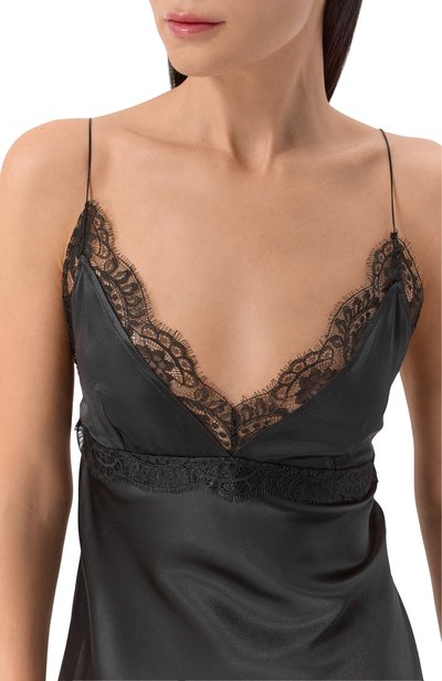 Атласный топ NINA RICCI черного цвета по цене 59950 руб., арт. 26PCT0036/SE1415, фото 5 Атласный топ NINA RICCI, арт. 26PCT0036/SE1415, фото 5