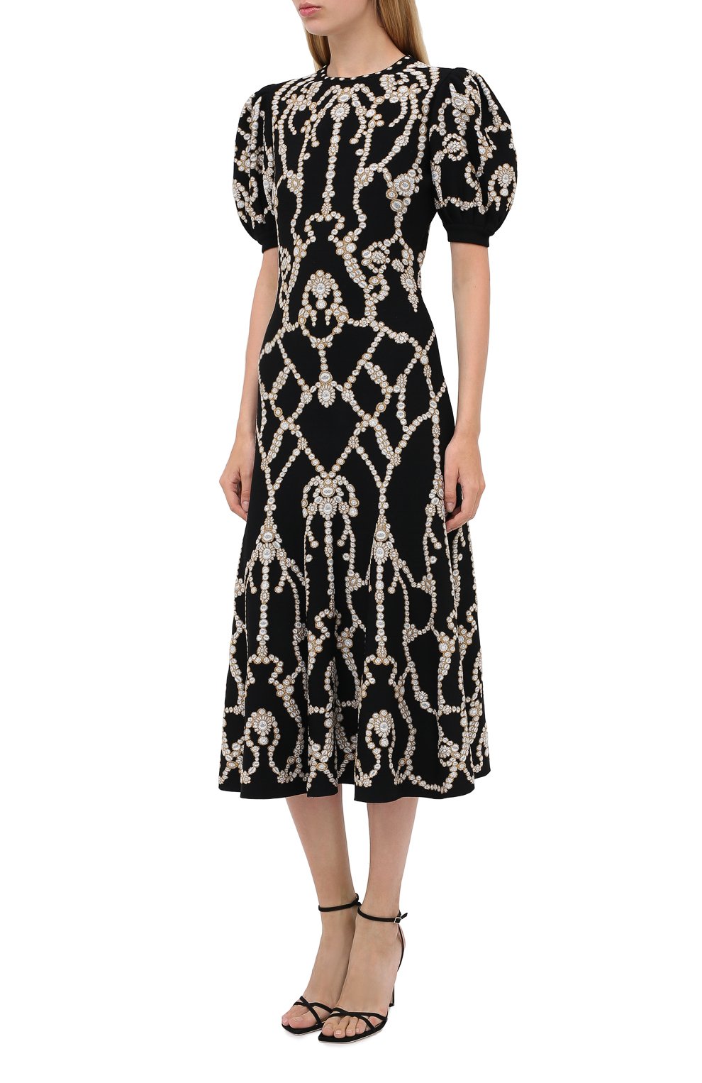 Платье из вискозы и шелка ALEXANDER MCQUEEN, арт. 633660/Q1AP2, фото 3
