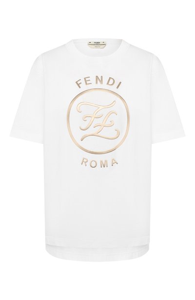 Женская хлопковая футболка FENDI, арт. FAF073 AA4G