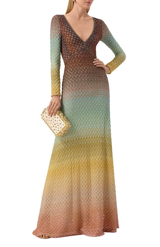 Платье из вискозы Missoni DS25SG3X/BR0134 Разноцветный  DS25SG3X/BR0134 Фото 2
