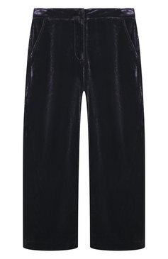 Детский костюм из вискозы ERMANNO SCERVINO темно-синего цвета, арт. SFCD001C/VE137/10A-16A | Фото 4 (Материал сплава: Проставлено; Рукава: Длинные; Материал подклада: Вискоза; Ма�териал внешний: Вискоза; Драгоценные камни: Проставлено)