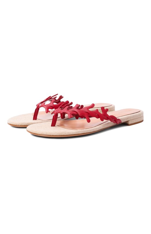 Кожаные шлепанцы Gianvito Rossi G10134.05RIC.NP1TBNA Красный G10134.05RIC.NP1TBNA