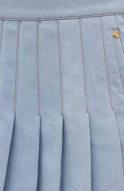 Джинсовая юбка BALMAIN голубого цвета по цене 106500 руб., арт. WF1LB250/D132, фото 5 Джинсовая юбка BALMAIN, арт. WF1LB250/D132, фото 5