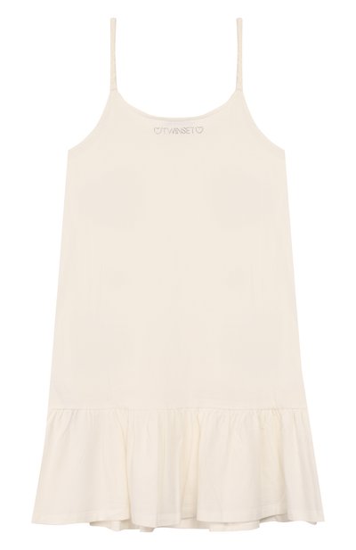 Хлопковый сарафан TWINSET бежевого цвета по цене 8295 руб., арт. 201GJ2907/12A-16A, фото 2 Хлопковый сарафан TWINSET, арт. 201GJ2907/12A-16A, фото 2