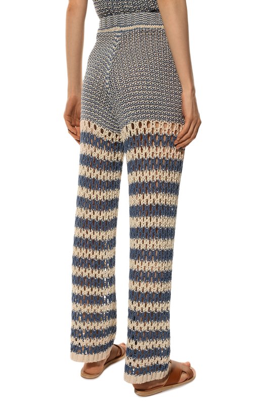 Хлопковые брюки REDVALENTINO Голубой, фото 4