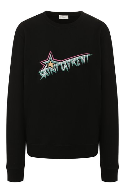 Женский хлопковый пуловер SAINT LAURENT, арт. 577076/YBJN2